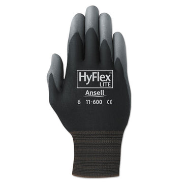 AnsellPro Hyflex Lite Gloves, Black-gray, Size 8, 12 Pairs freeshipping - TVN Wholesale
